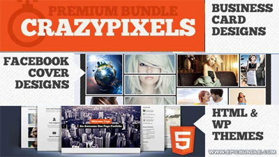 Epic Bundle Mighty Deals Crazy Pixels Design Bundle Teaser