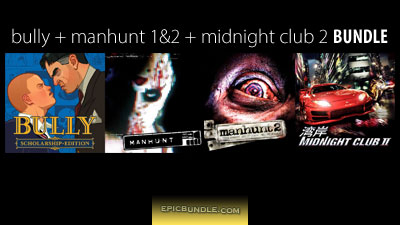 Amazon - Bully + Manhunt 1&2 + Midnight Club 2 Bundle