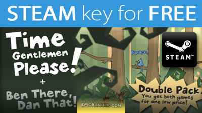 STEAM Key for FREE: Time Gentlemen & Ben There, Dan That!