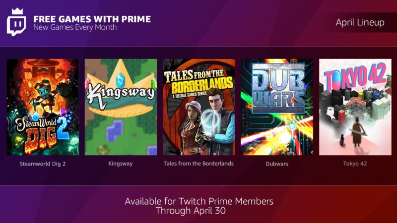 Free Games with Prime - April Edition