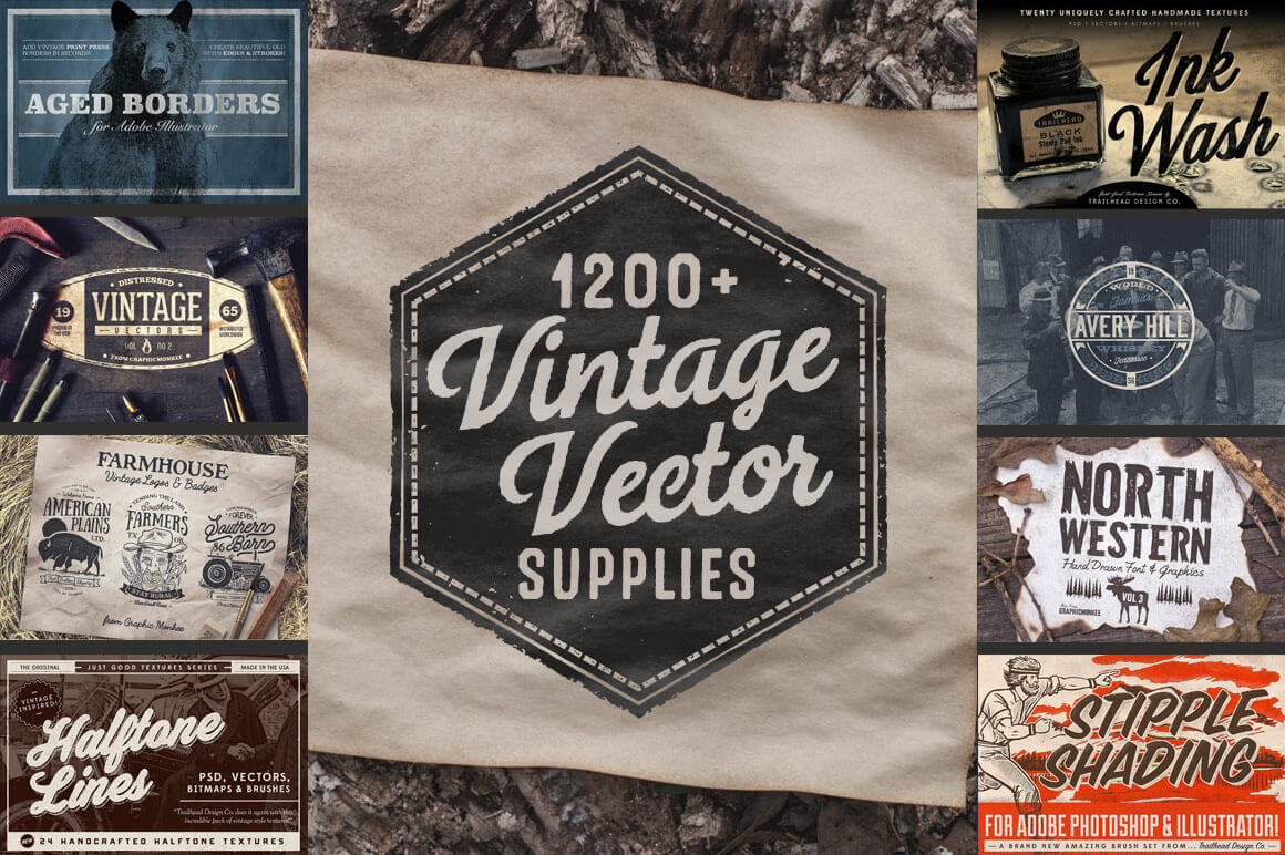 The Mighty Vintage Vector Bundle - Epic Bundle