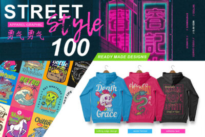 The 100 Street Style T-Shirt Design Bundle