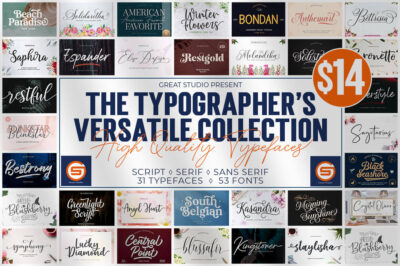 The Typographer's Versatile 53-Font Bundle
