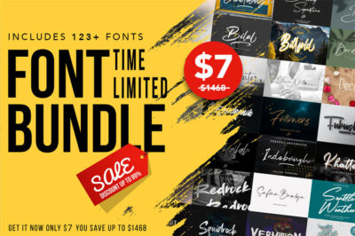 123 Gorgeous Fonts Bundle