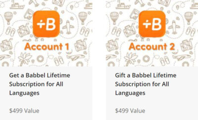 Lifetime Deal - Babbel "All Languages" Learning - 2-Pack