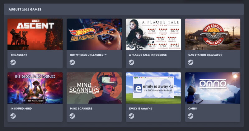 Humble Monthly Bundle - August 2022