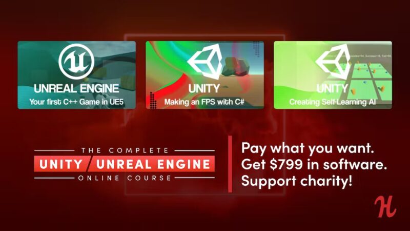 Humble Bundle: Complete Unity Unreal-Engine Online Course Software Bundle