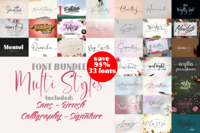 Mighty Deal: Multi Styles Font Bundle