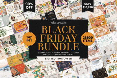 Julia Dreams Black Friday Bundle Of 28,900 Elements