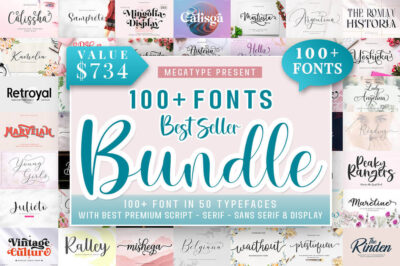 Mighty "100+ Best Seller Font" Bundle