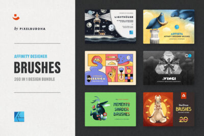 The Mighty 260+ Uniquely Textured Affinity Brushes Bundle